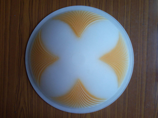 Плафон  50 см. ЛС 1068 D-50 белый оранжевый с рисунком.