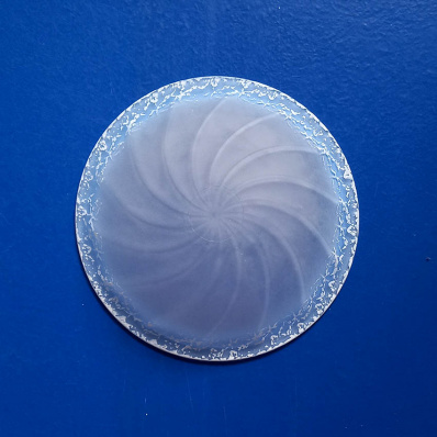 Плафон спираль. ЛС 1257 D-25 матово-голубой.