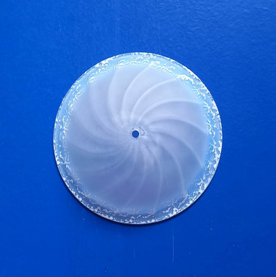 Плафон спираль. ЛС 1257 D-25 матово-голубой.