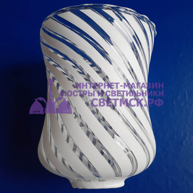 Плафон бело-прозрачный для люстр ЛС 1043 Стекло